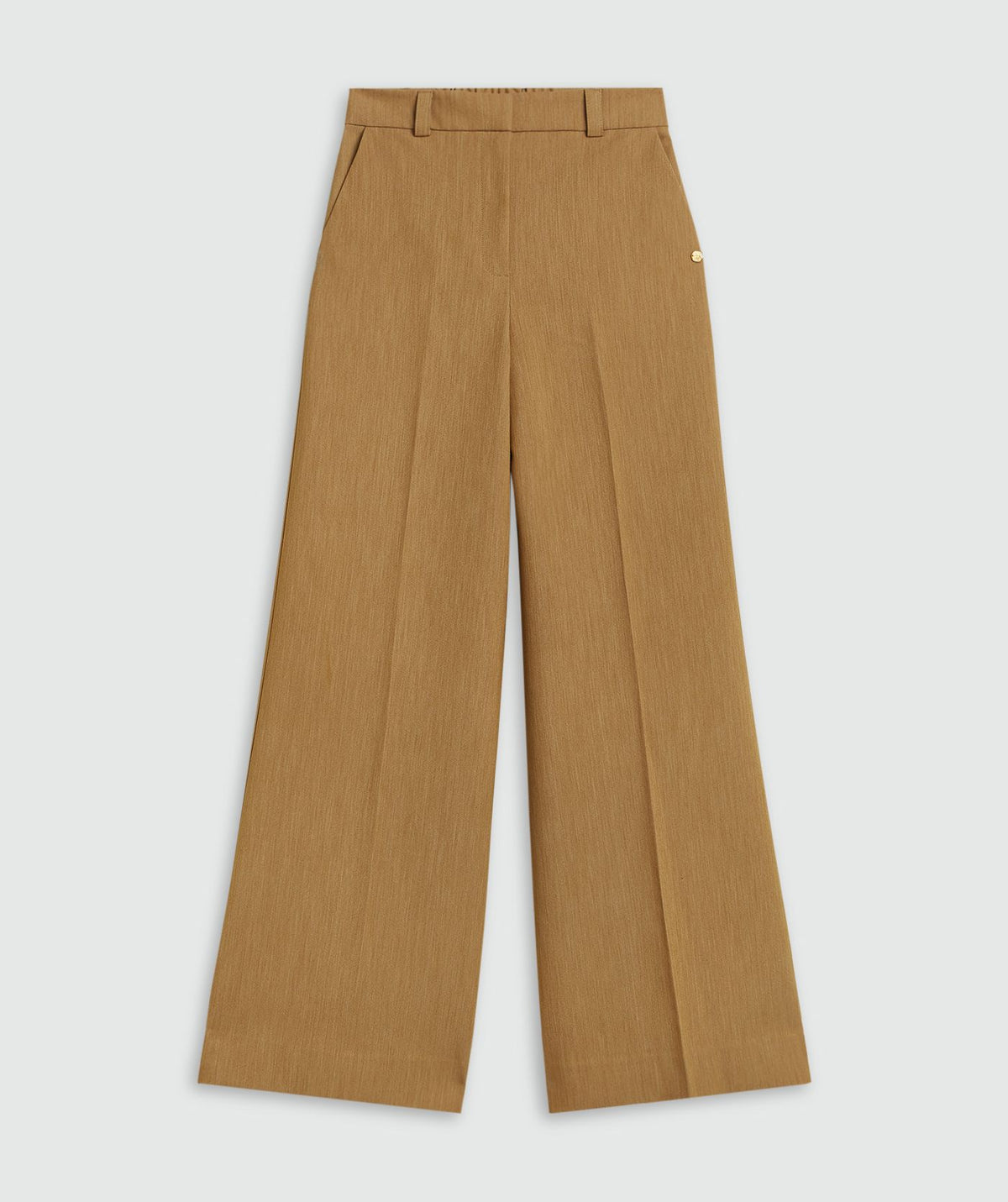 Calças Wide Leg Callie Camel Claro Mesclado – Josh V