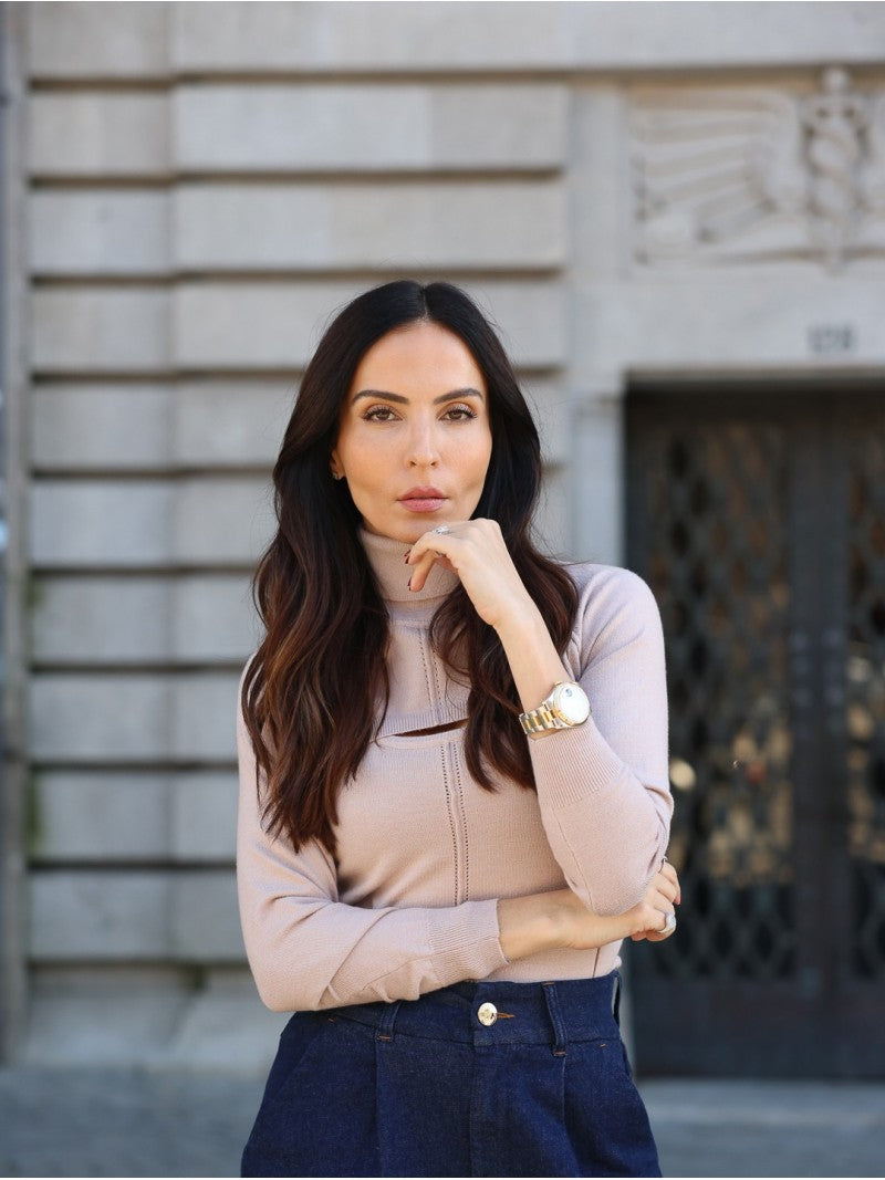 Camisola com Detalhe de Sobreposição - Scripta