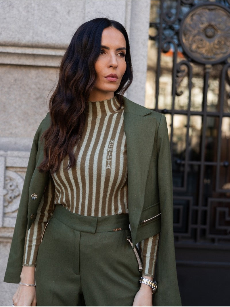 Camisola com Riscas Verticais - Scripta