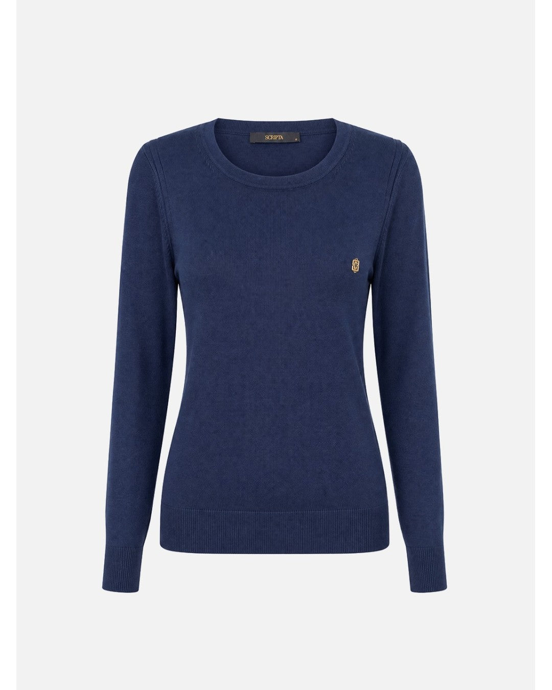 Camisola de Malha com Detalhe Perfurado e Logo – Scripta — fotografia 9