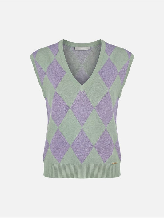 Camisola de Malha com Padrão Losangos – Scripta