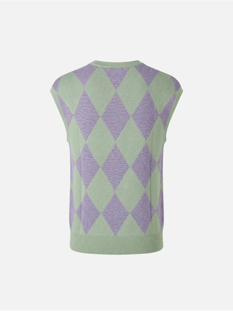 Camisola de Malha com Padrão Losangos – Scripta