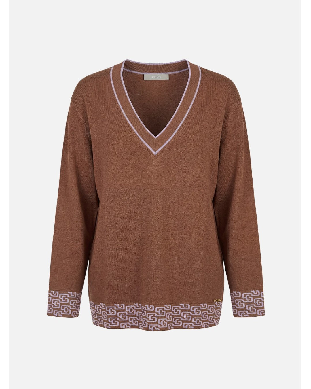 Camisola De Malha Com Detalhes Contrastantes – Scripta
