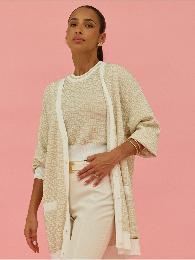 Camisola de Malha com Padrão Geométrico – Scripta
