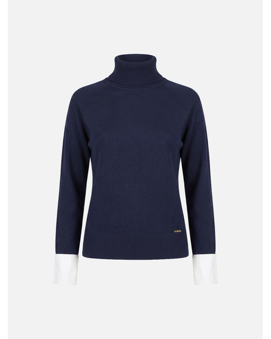 Camisola de Malha com Punhos Efeito Camisa – Scripta — fotografia 1