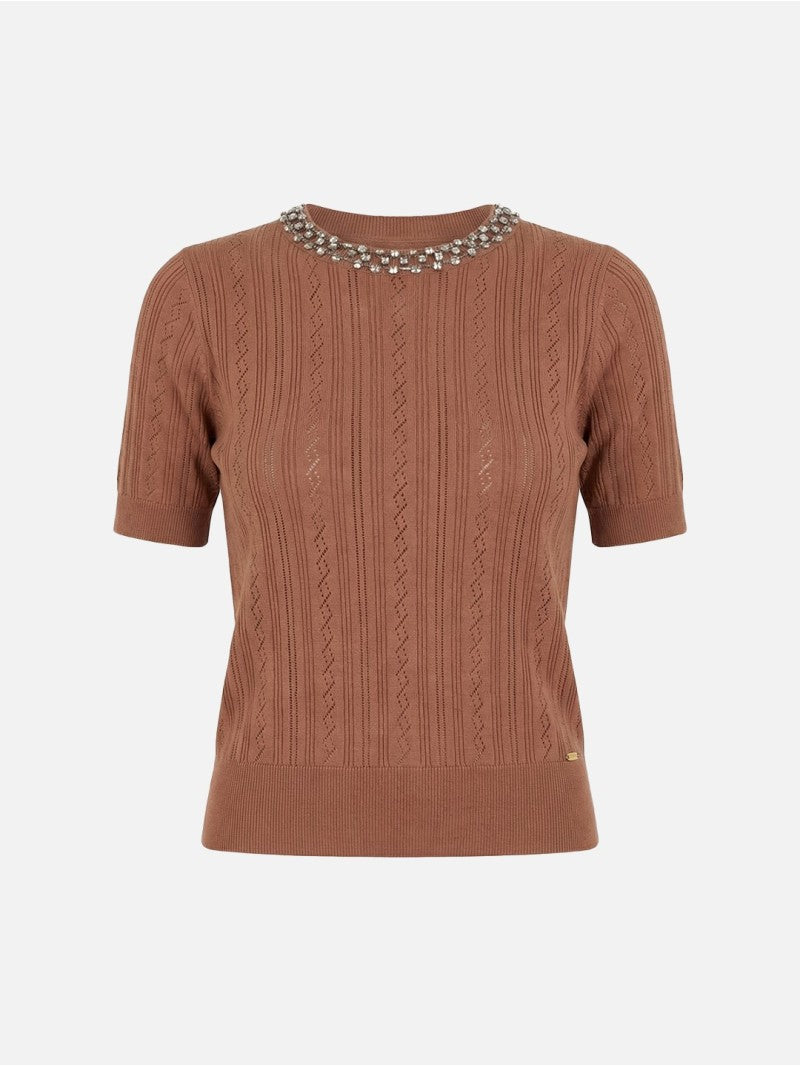 Camisola de Malha com Aplicação na Gola – Scripta