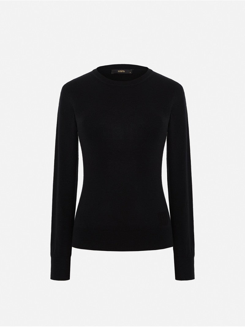 Camisola Lisa com Detalhes em Efeito Canelado - Scripta