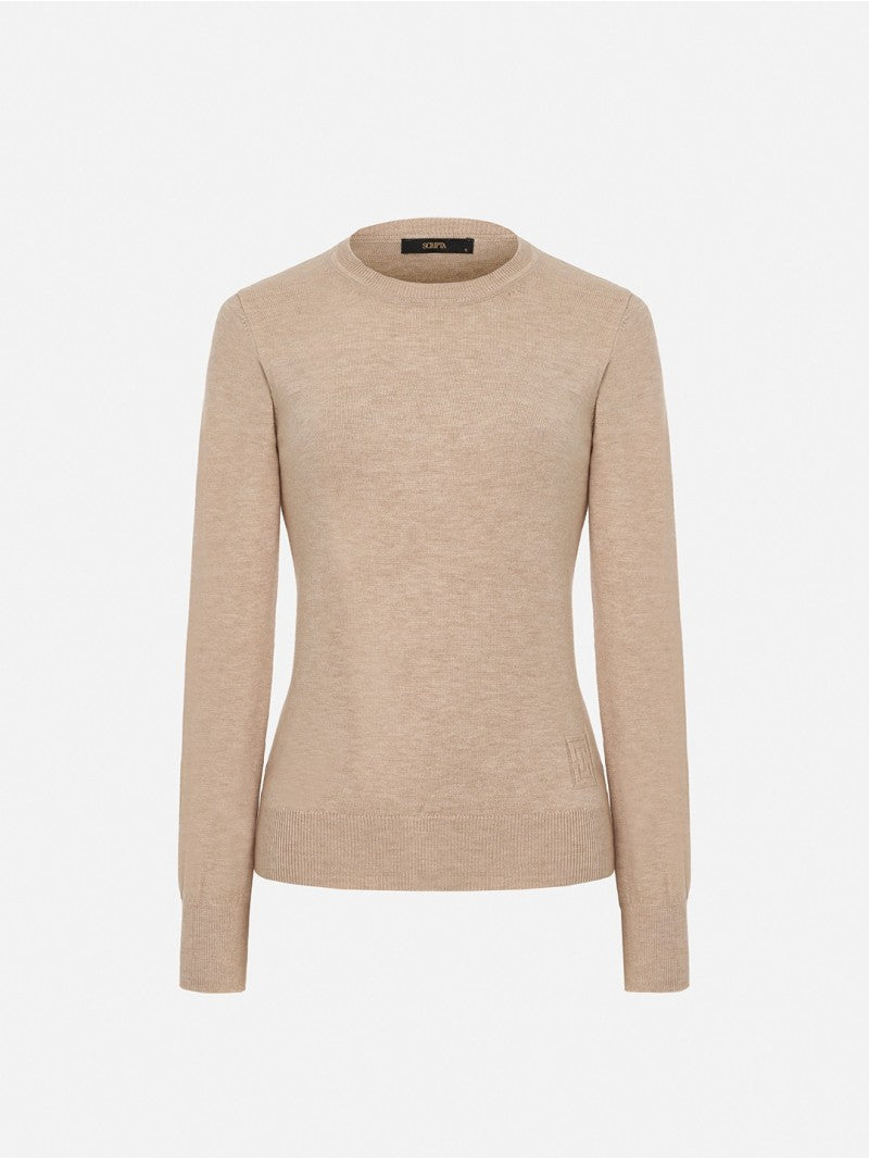 Camisola Lisa com Detalhes em Efeito Canelado - Scripta