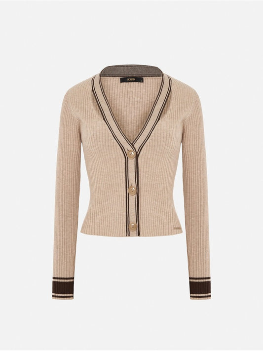 Casaco Canelado com Detalhes Contrastantes - Scripta