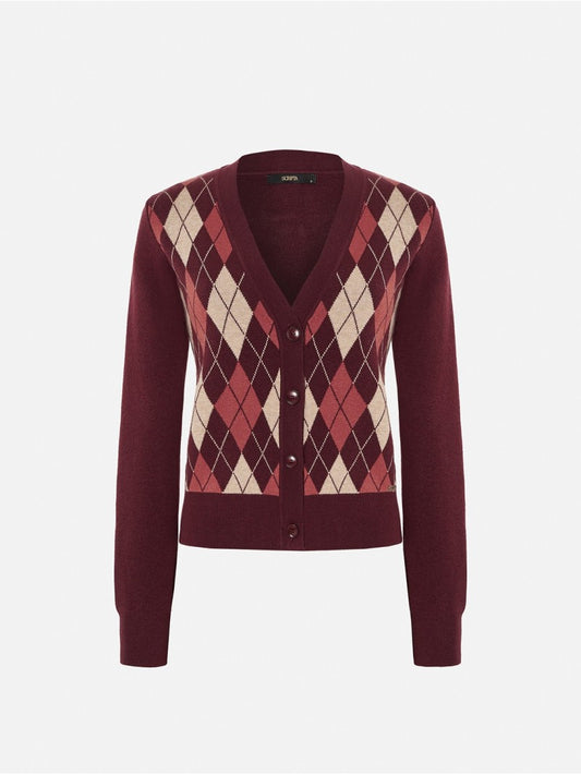 Casaco de Malha com Padrão Losangos – Scripta