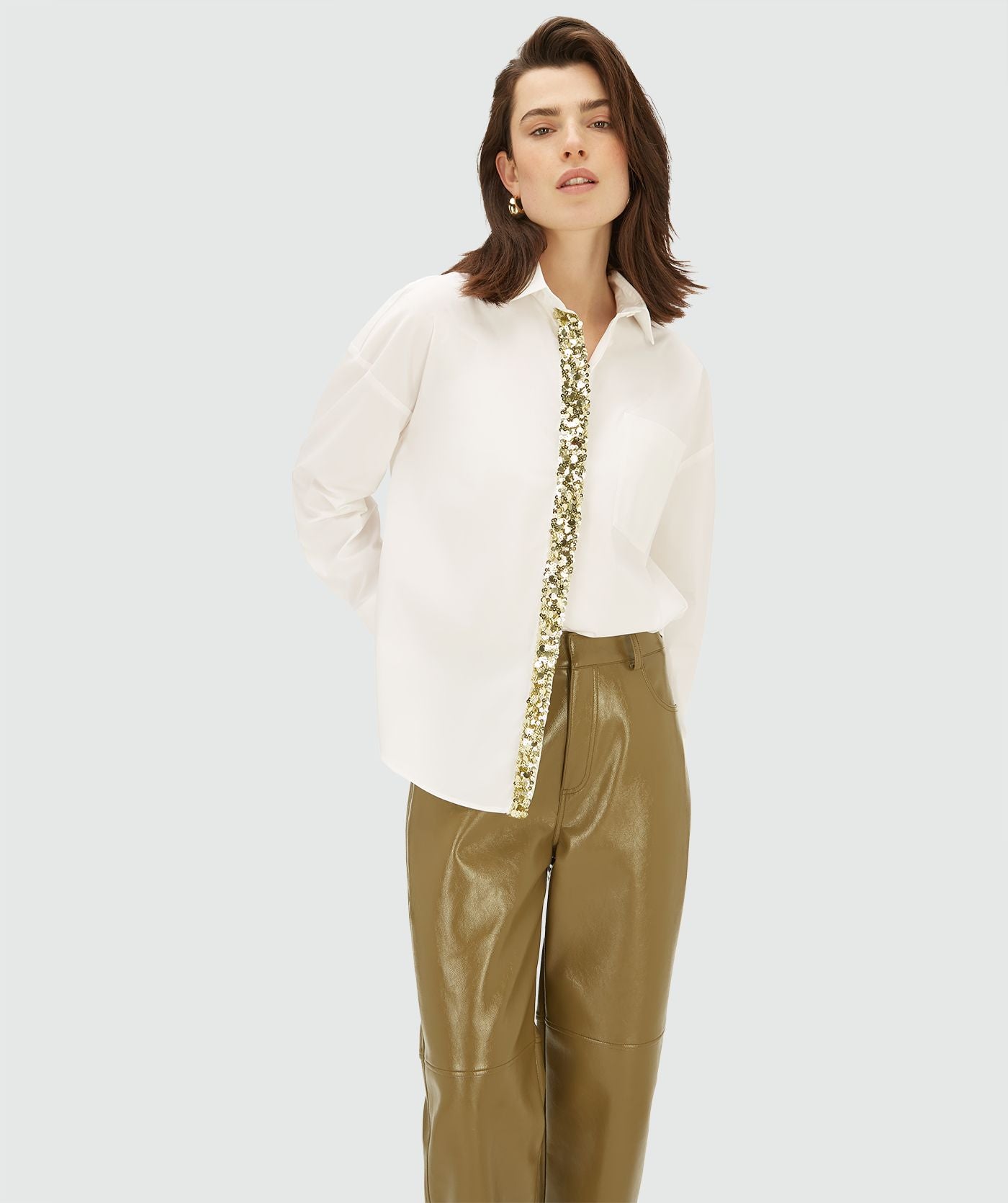 Blusa Oversized Cecile Com Lantejoulas – Josh V