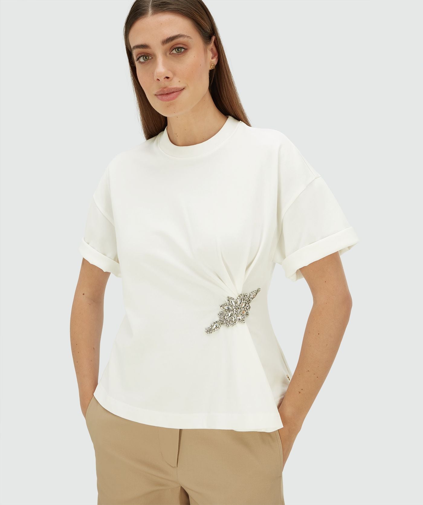 Camisola DACEY de Corte Regular Com Strass - Josh V