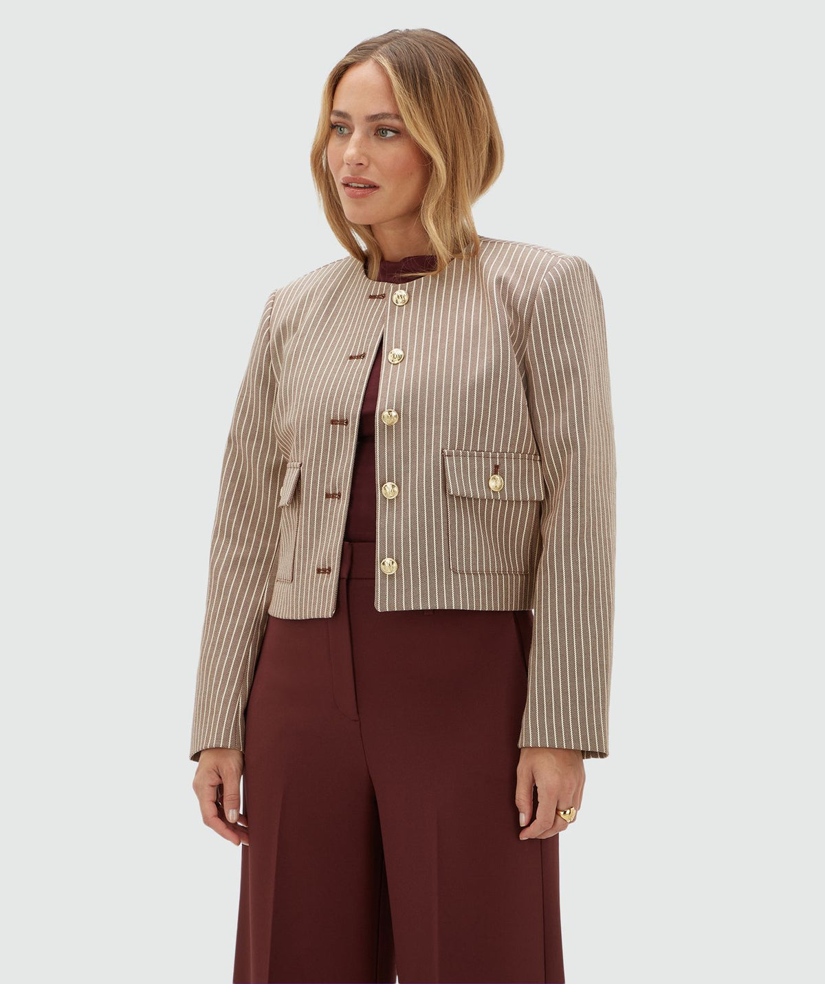Blazer Cropped Elira às Riscas – imagem 2