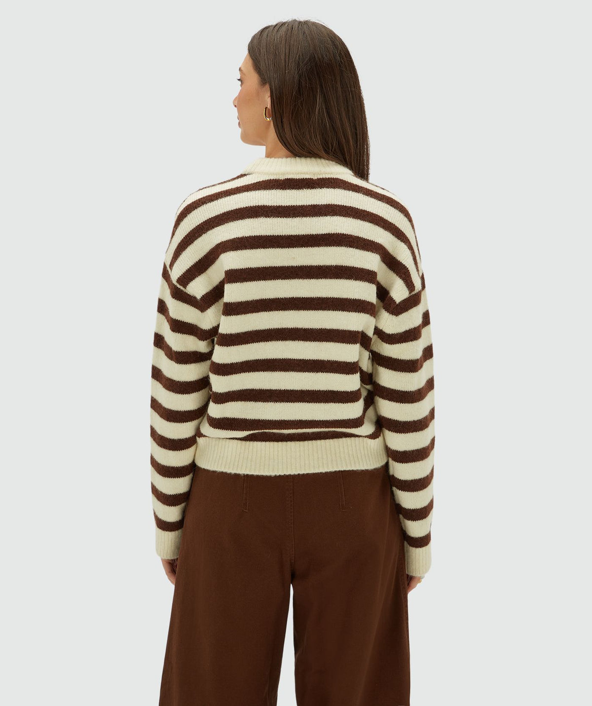 Camisola Oversized Ize às Riscas Castanhas – Josh V