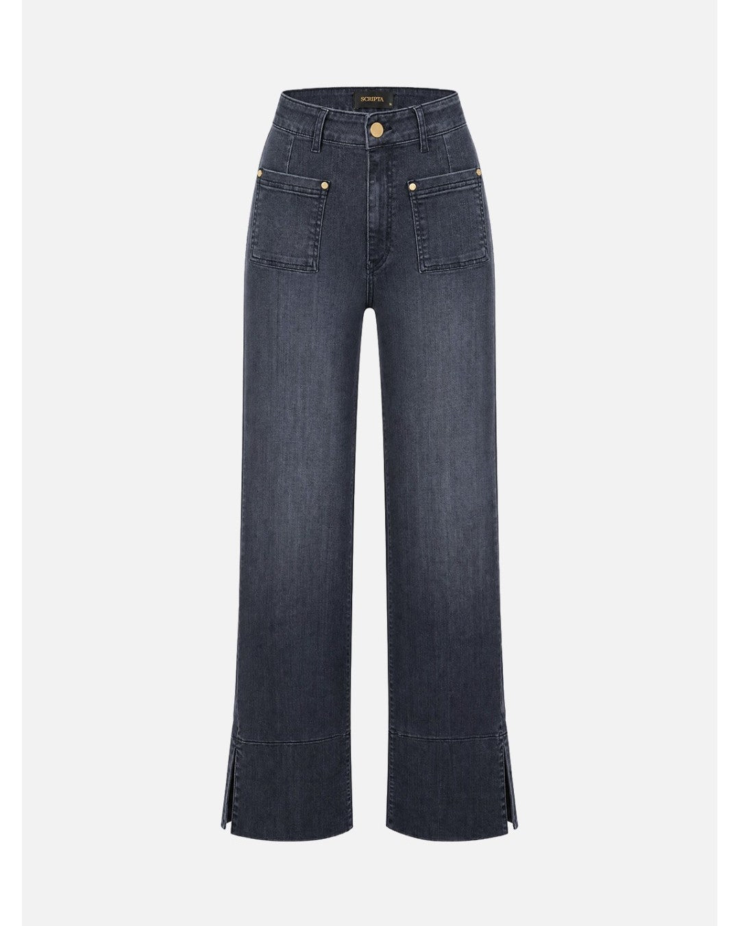 Jeans Wide Leg com Abertura na Bainha – Scripta — fotografia 1