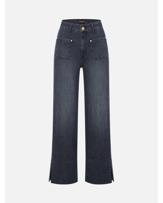 Jeans Wide Leg com Abertura na Bainha – Scripta — fotografia 1