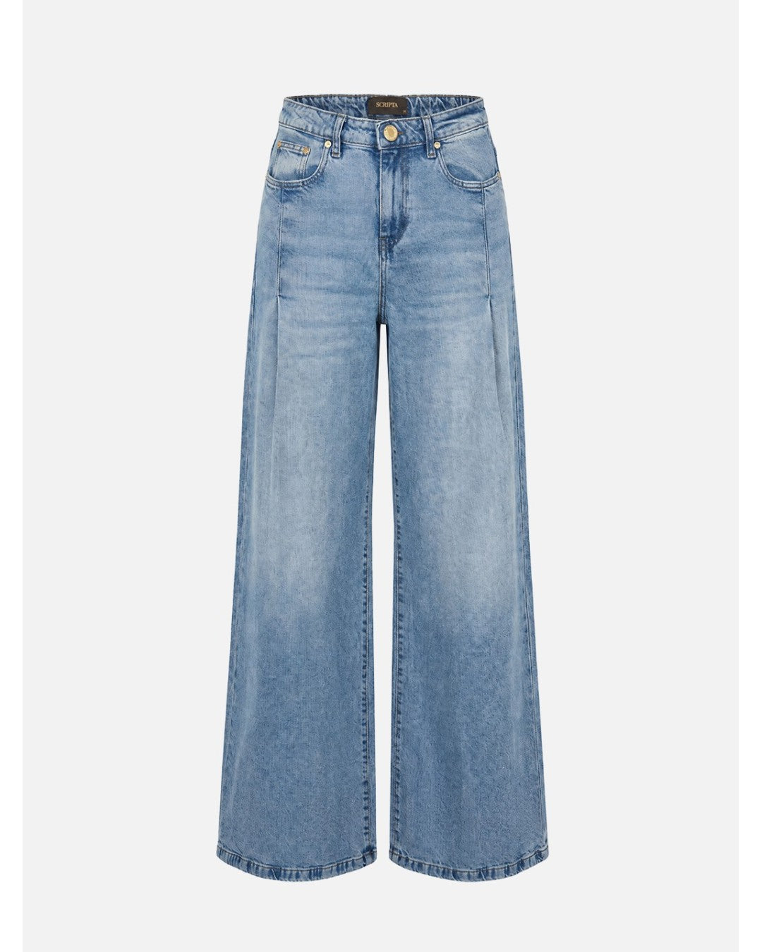 Jeans Wide Leg com Pregas Frontais – Scripta — fotografia 1
