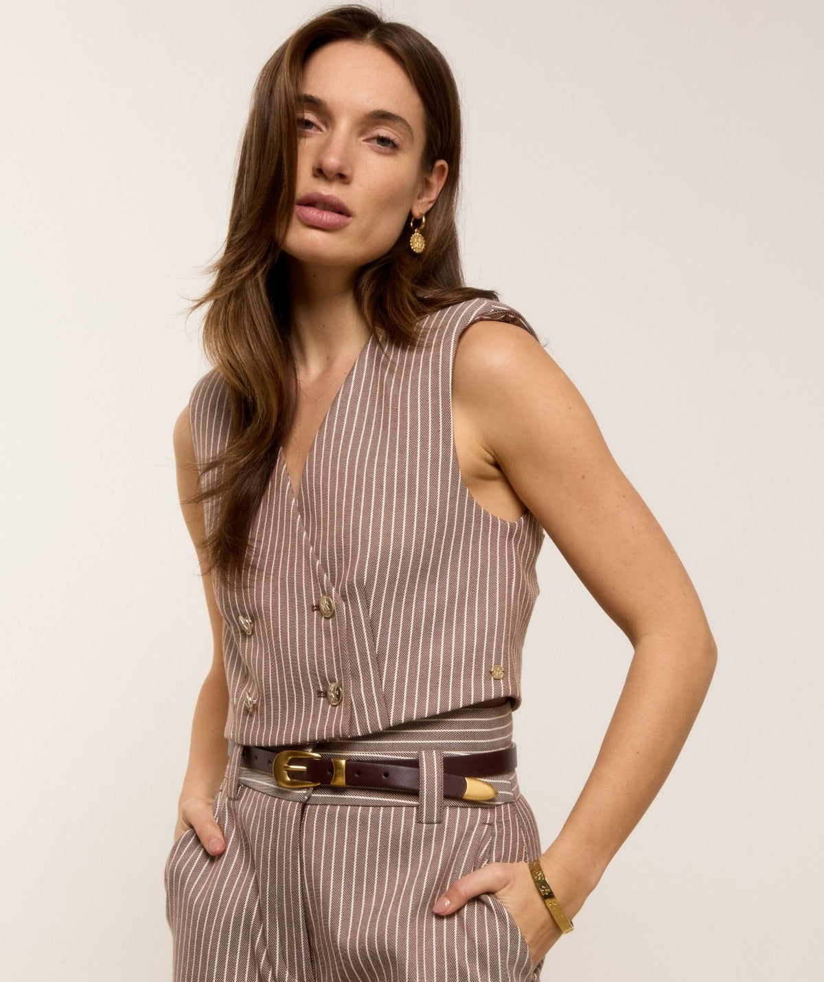 Colete Cropped Jorja às Riscas – imagem 6
