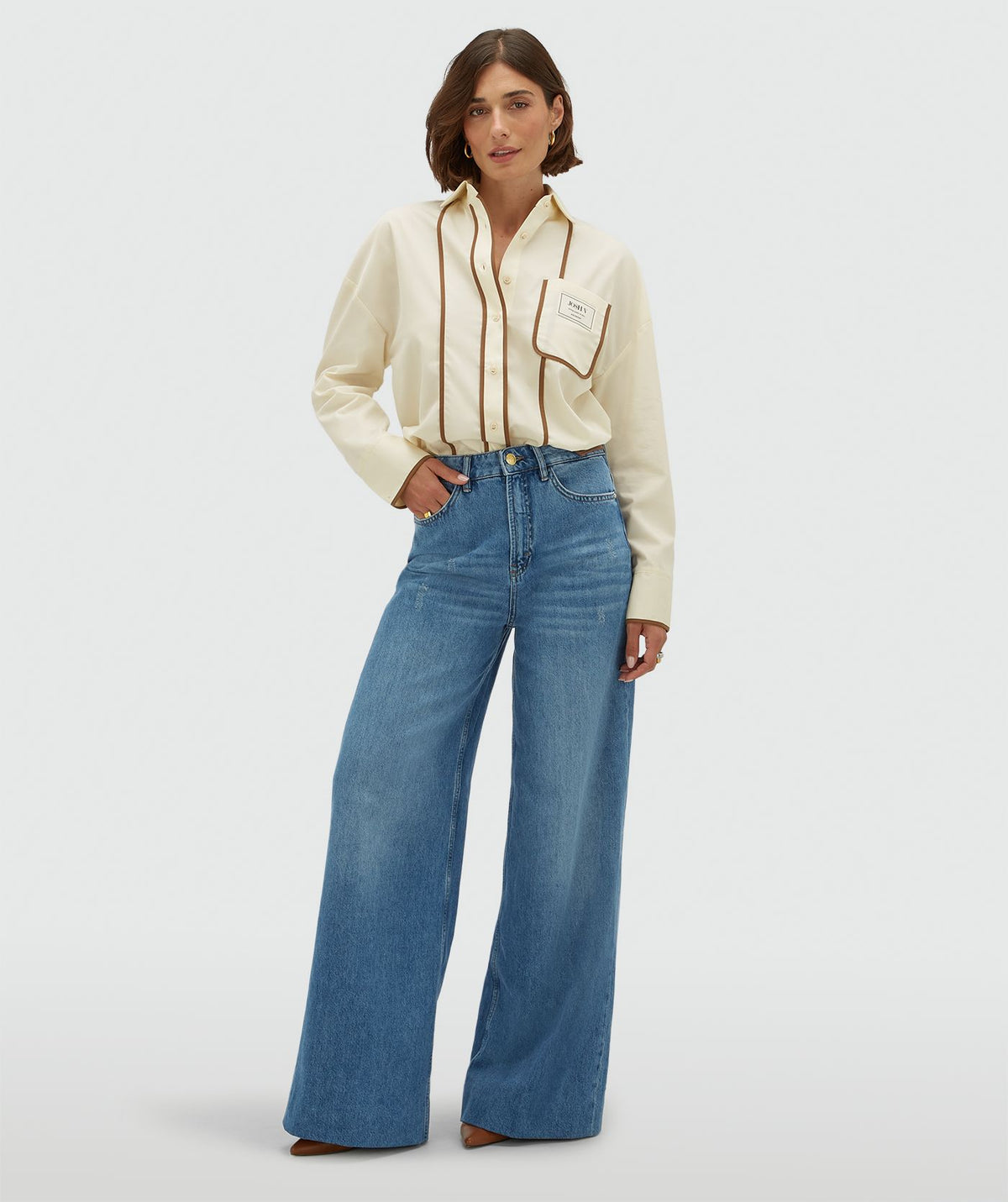 Camisa oversized Kea Cloud White – Josh V