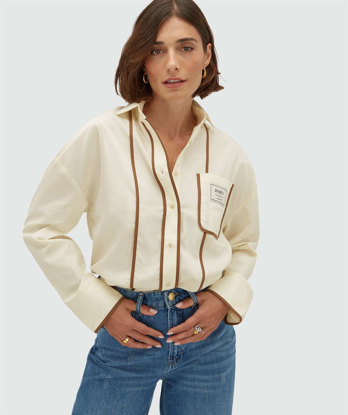Camisa oversized Kea Cloud White – Josh V
