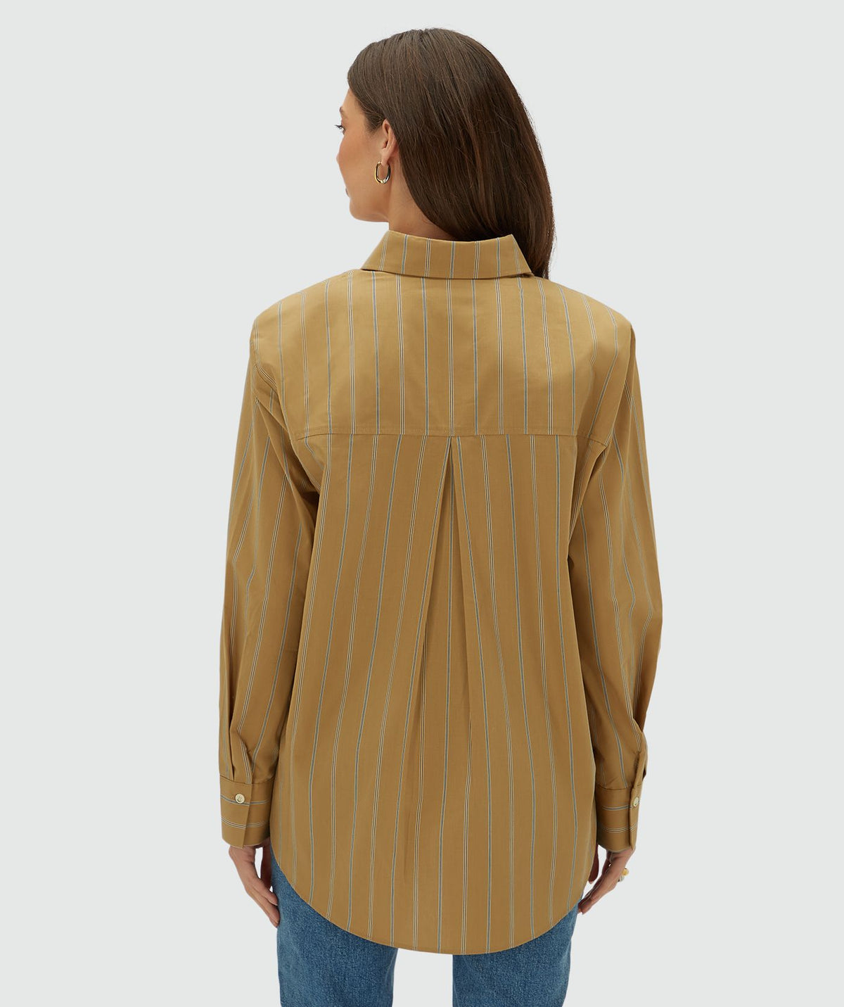 Camisa Oversized Kolly às Riscas Camel – Josh V