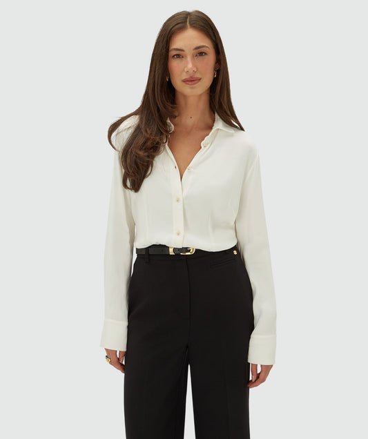 Body Camisa Acetinado Leia Cloud White – Josh V