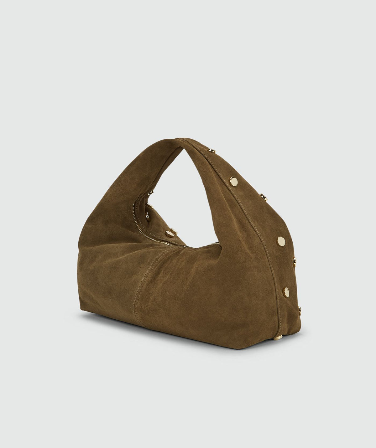 Mala Lena em Camurça Dark Khaki com Tachas – Josh V