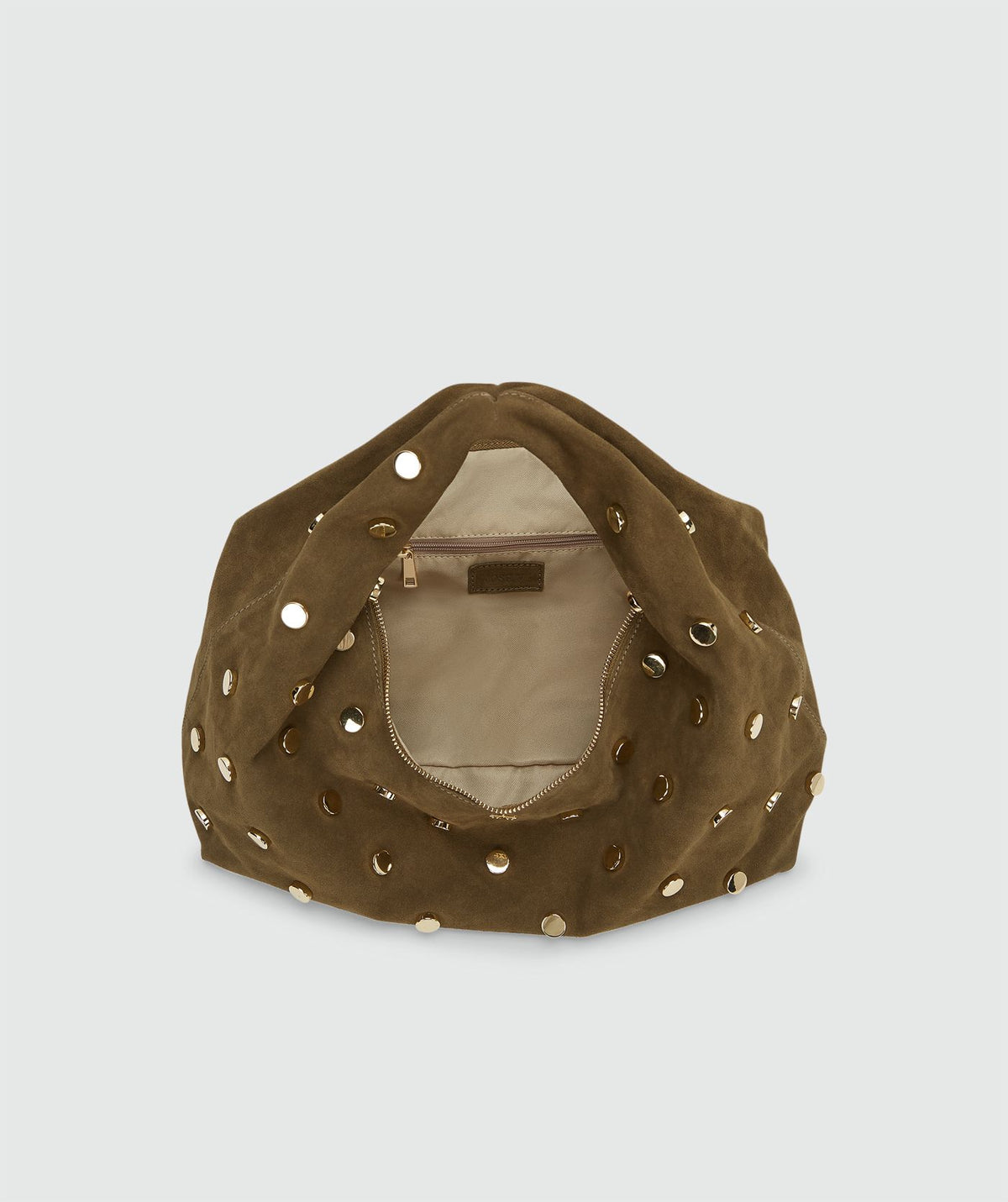 Mala Lena em Camurça Dark Khaki com Tachas – Josh V