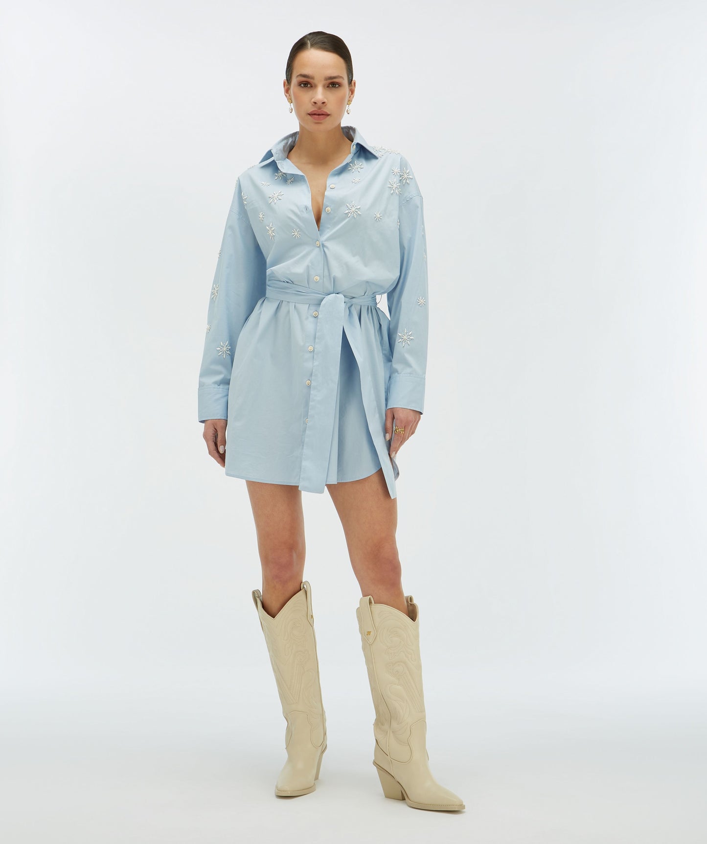 Vestido oversize LINE com pedras ornamentais - Josh V