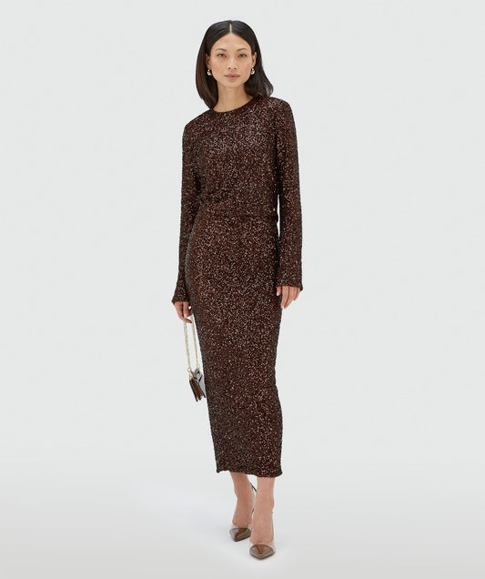 Saia midi LONNE com lantejoulas - Josh V