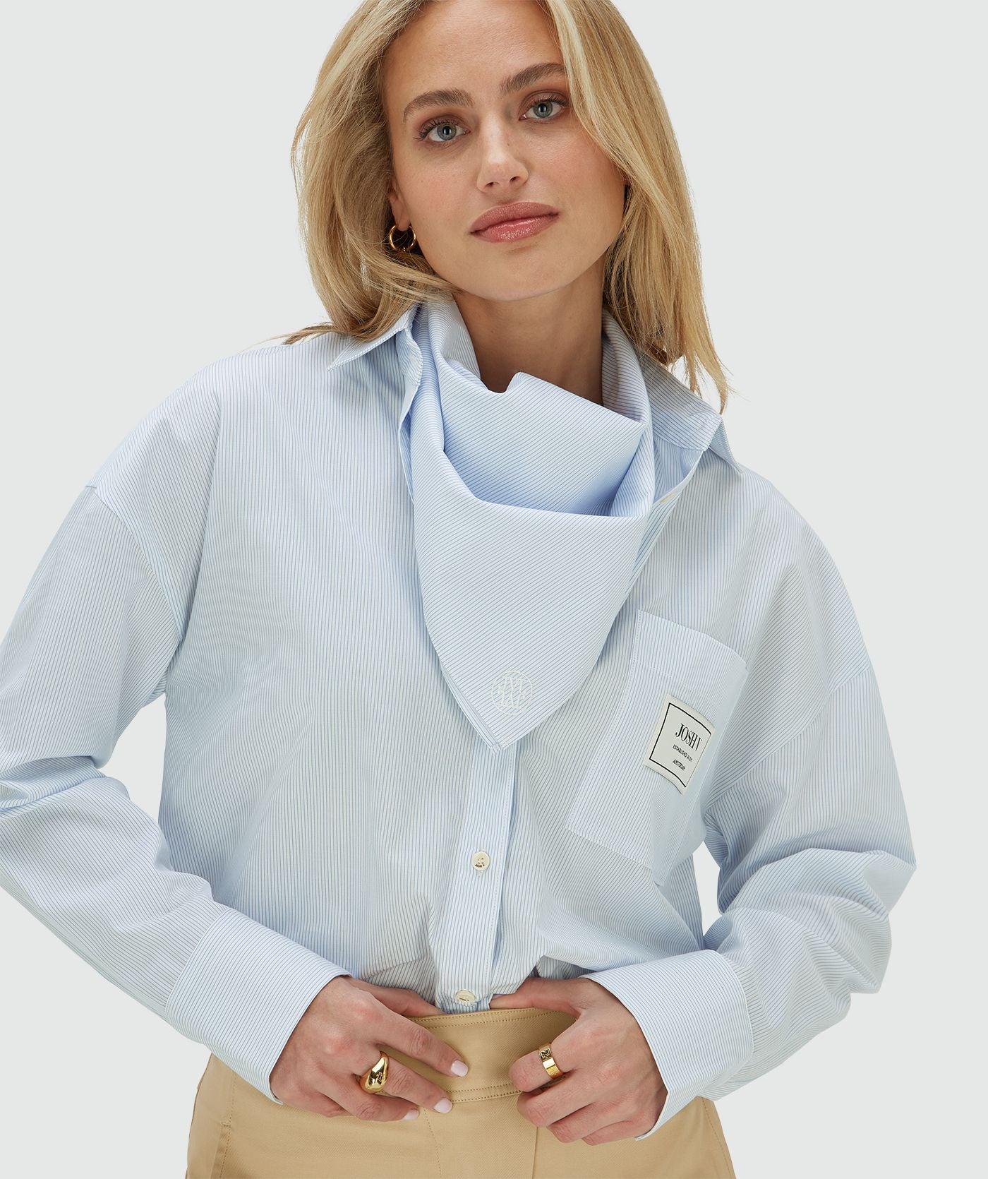 Blusa Oversized Neveah Fresh Blue Stripe – Josh V