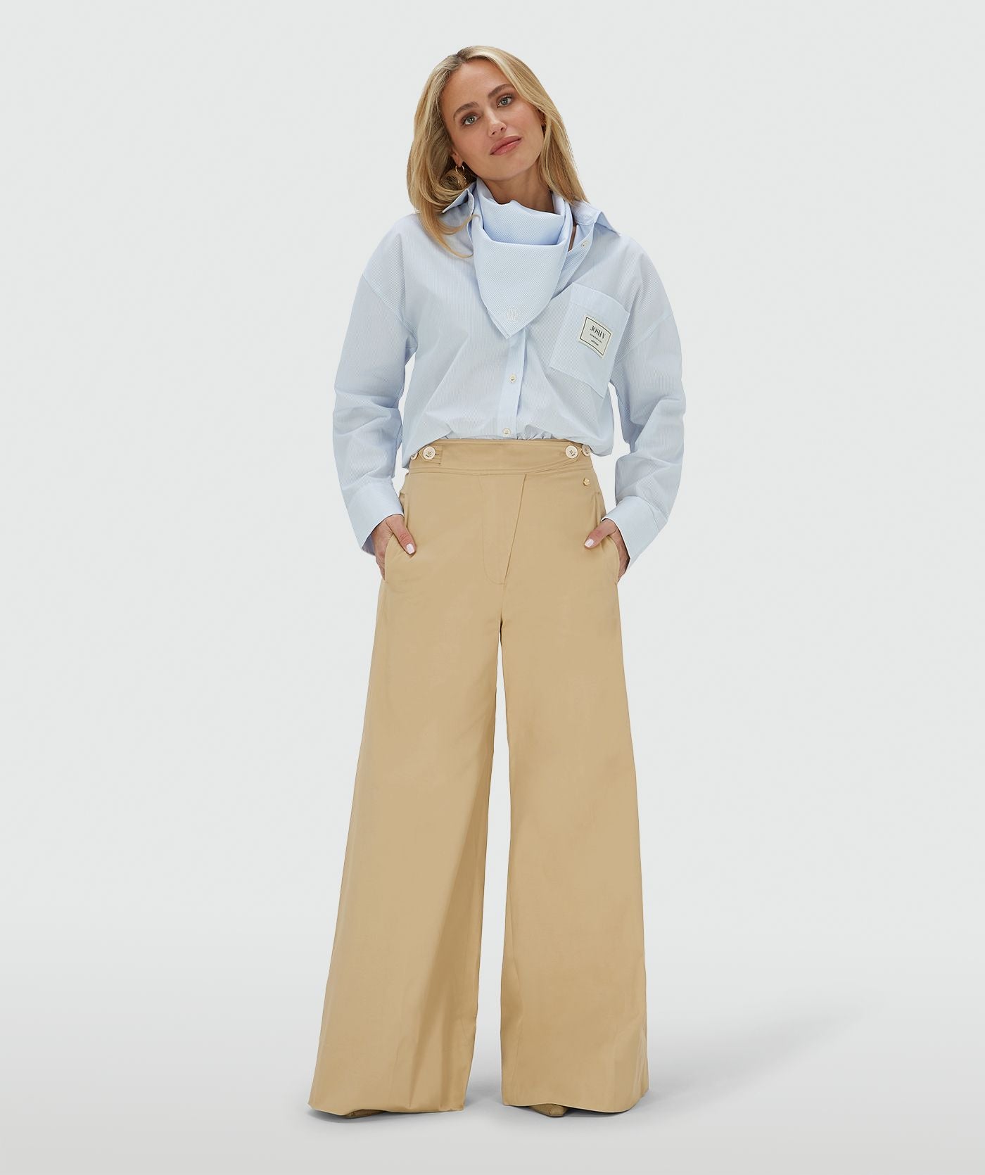 Blusa Oversized Neveah Fresh Blue Stripe – Josh V