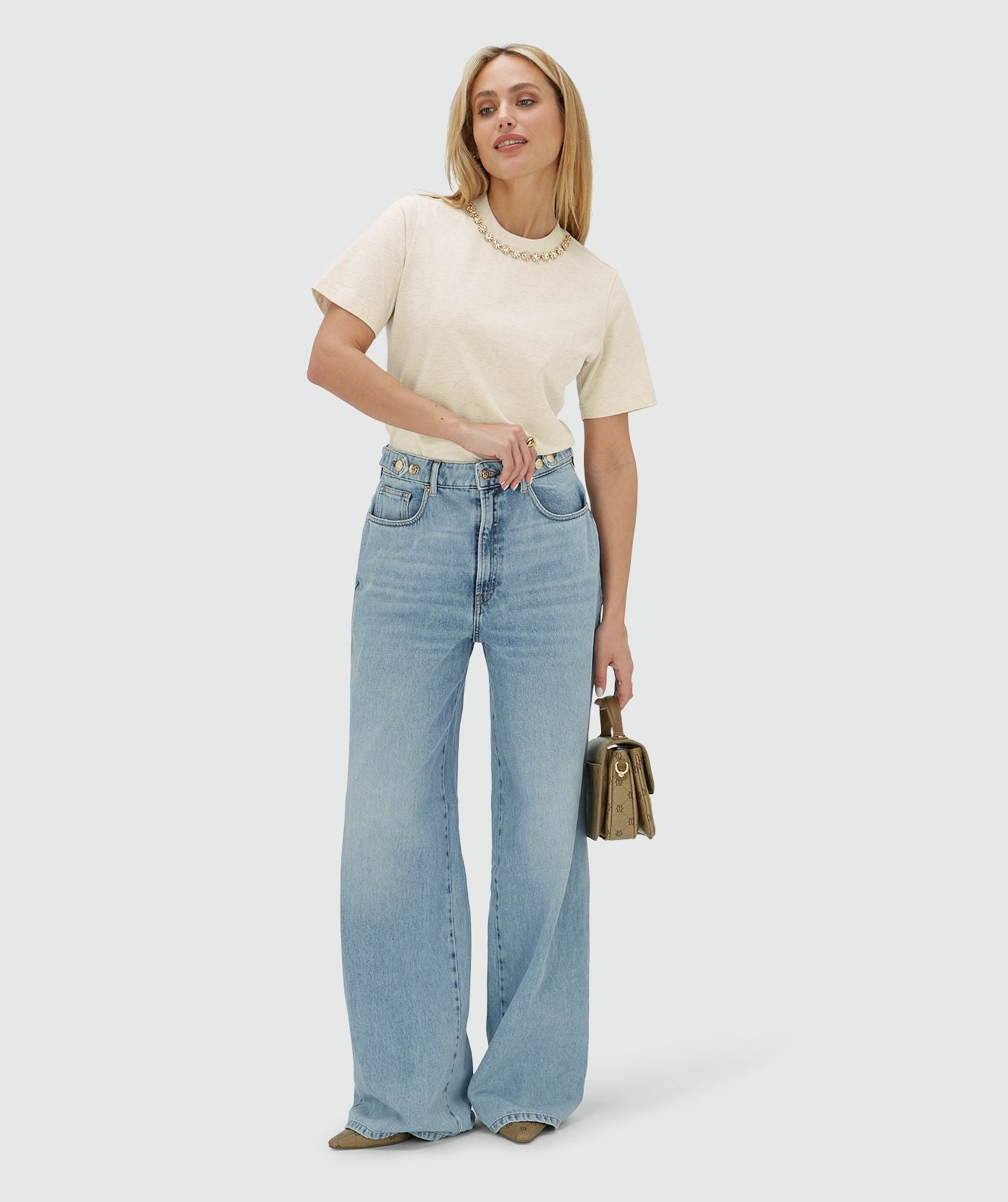 T-Shirt Rosina Ecru Melange - Josh V