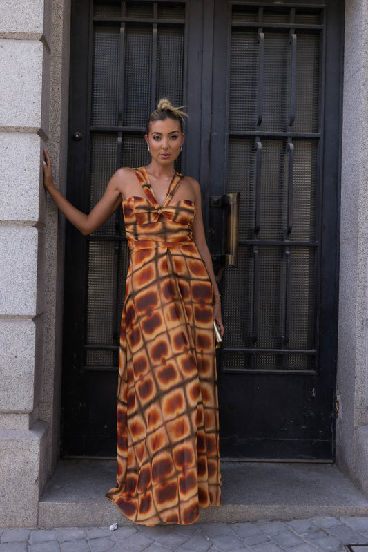 Vestido Comprido Estampado - Scripta