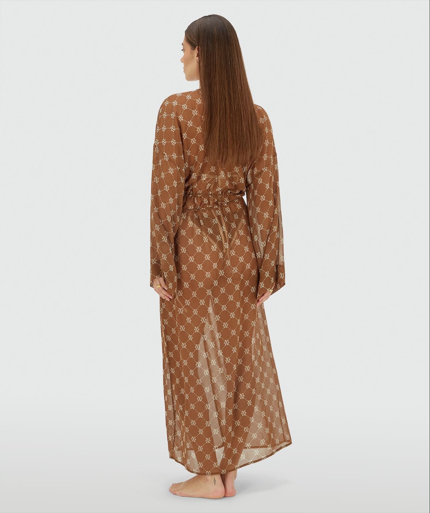 Kaftan Longo Translúcido com Monograma – Josh V