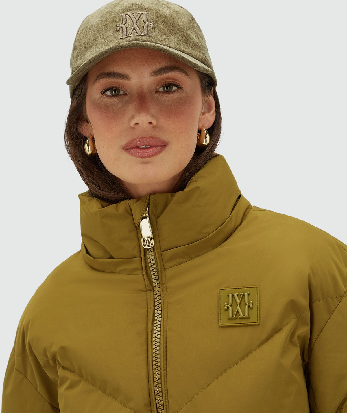 Boné Ursela Olive Green Efeito Camurça – Josh V