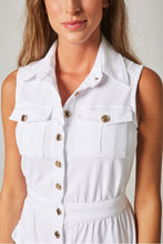 Load image into Gallery viewer, Vestido Camiseiro Demim Branco - Mangata
