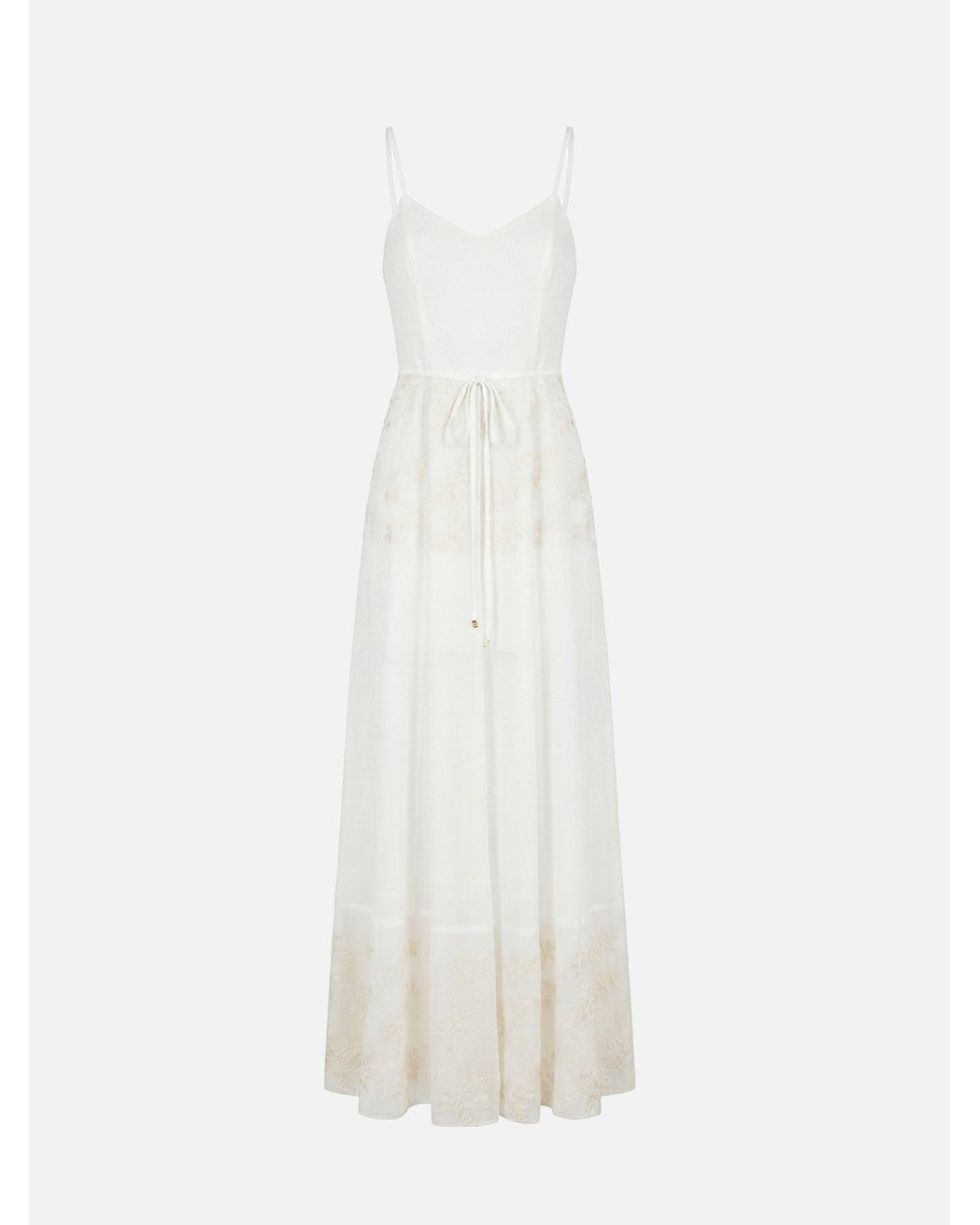 Vestido comprido com Bordado Scripta