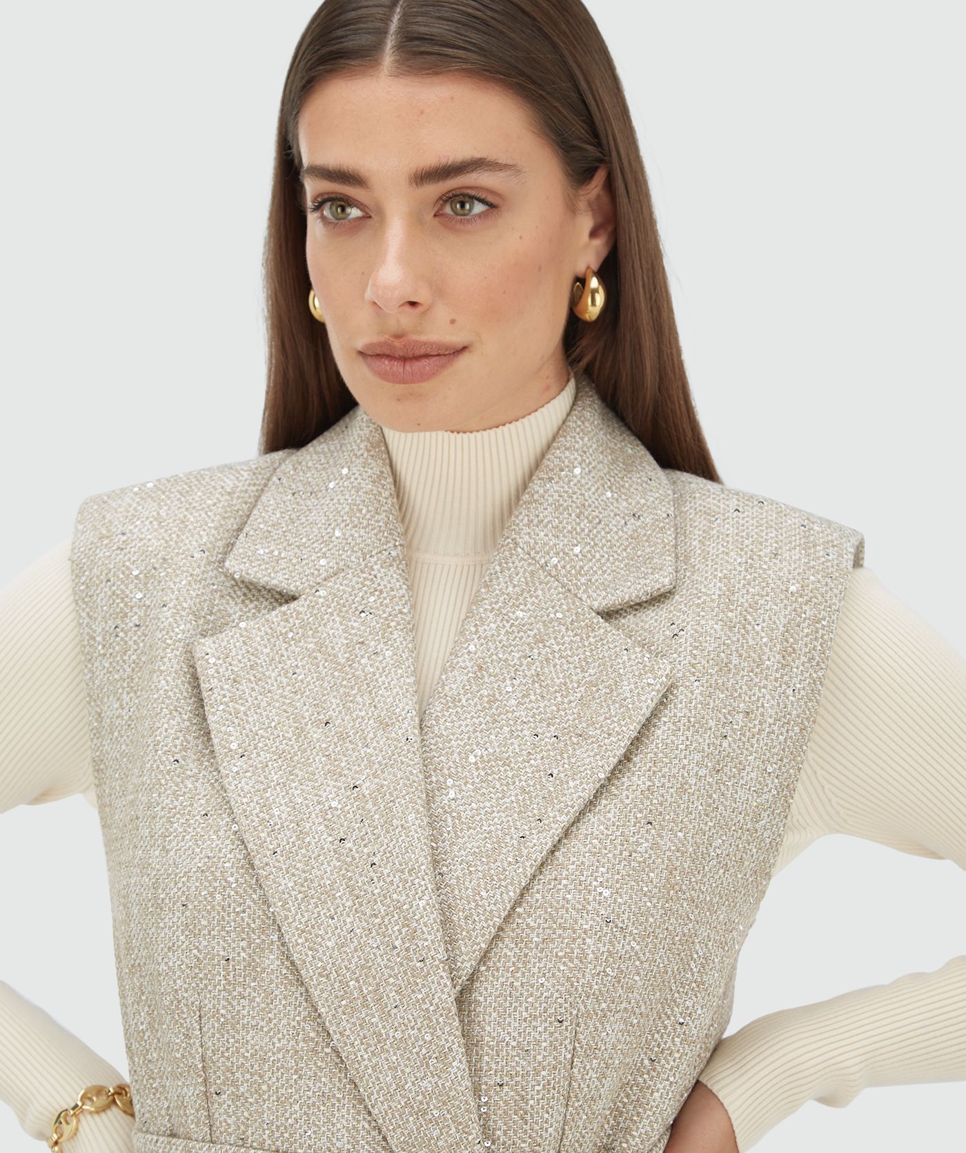 Colete- Blazer Com Glitter YARA - Josh V