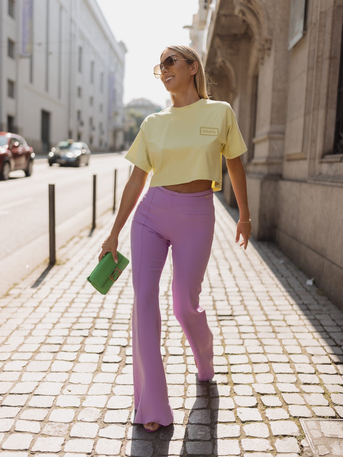 BELLTOPBROEK MET BANDJES - Scripta